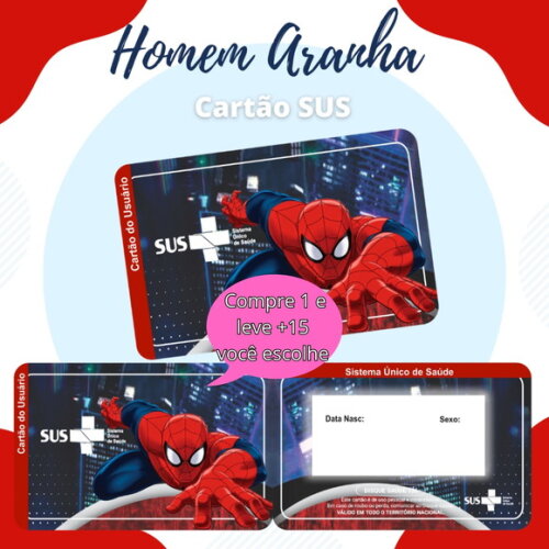 Arquivo Digital Cartão Sus Homem Aranha #1891