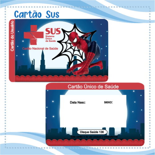 Arquivo Digital Cartão Sus Homem Aranha #02025
