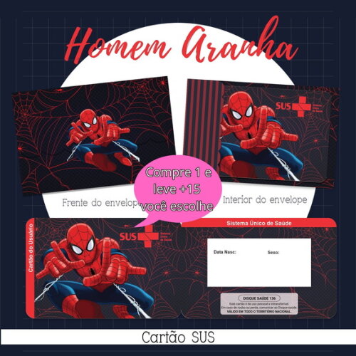 Arquivo Digital Cartão Sus Homem Aranha #2141