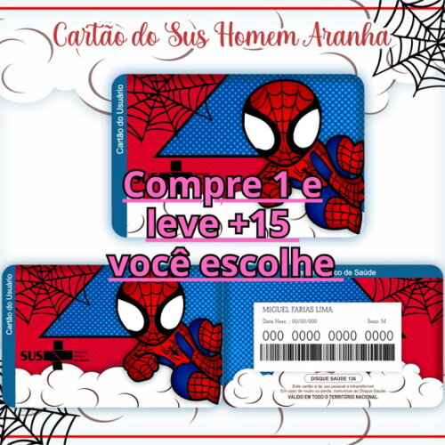 Arquivo Digital Cartão Sus Homem Aranha #975