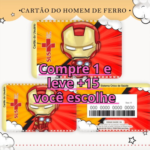 Arquivo Digital Cartão Sus Homem de Ferro #1752