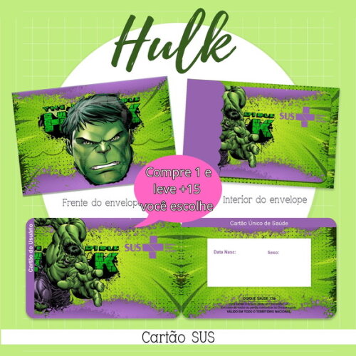 Arquivo Digital Cartão Sus Hulk #2140