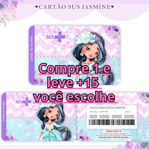 Arquivo Digital Cartão Sus Jasmine #996