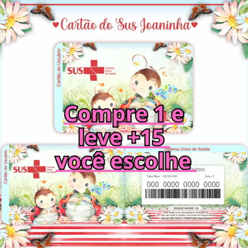 Arquivo Digital Cartão Sus Joaninha #971