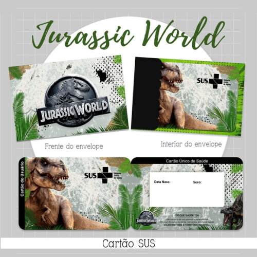 Arquivo Digital Cartão Sus Jurassic World #2143