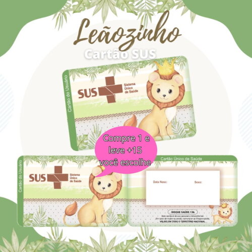 Arquivo Digital Cartão Sus Leãozinho #591