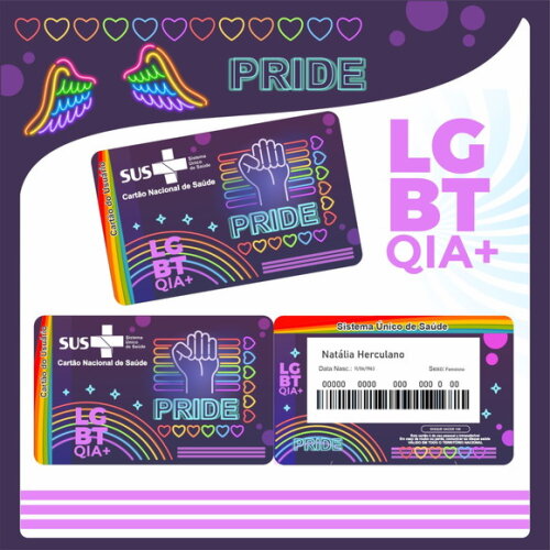 Arquivo Digital Cartão Sus Lgbt Neon #2598