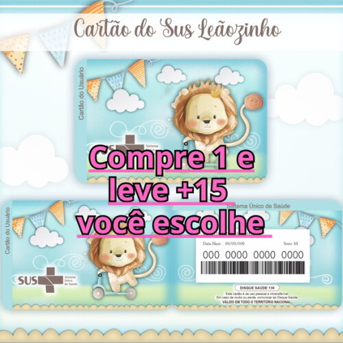 Arquivo Digital Cartão Sus Leãozinho #972