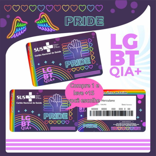Arquivo Digital Cartão Sus Lgbt Neon #2598