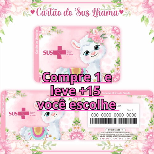 Arquivo Digital Cartão Sus Lhama #970