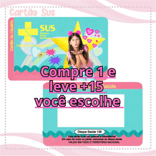 Arquivo Digital Cartão Sus Maria Clara #2029