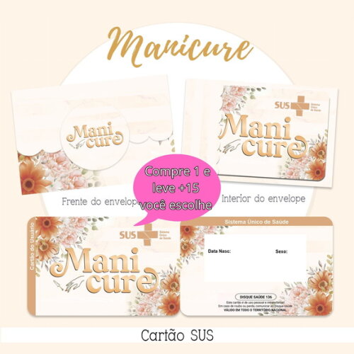 Arquivo Digital Cartão Sus Manicure #2147
