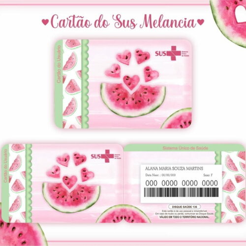 Arquivo Digital Cartão Sus Melancia #332