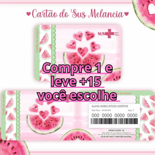 Arquivo Digital Cartão Sus Melancia #332
