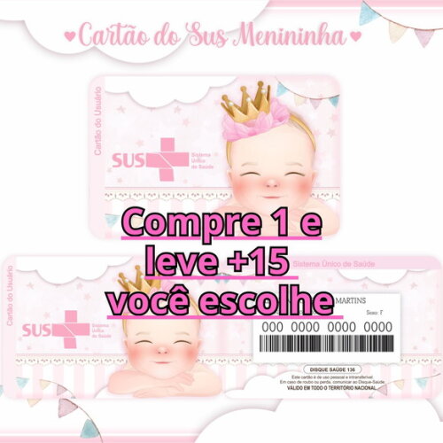 Arquivo Digital Cartão Sus Menininha #951