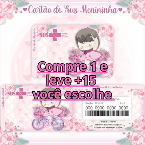 Arquivo Digital Cartão Sus Menininha #960