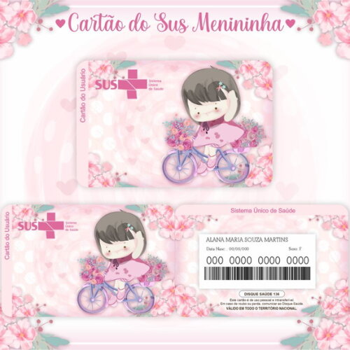 Arquivo Digital Cartão Sus Menininha #960