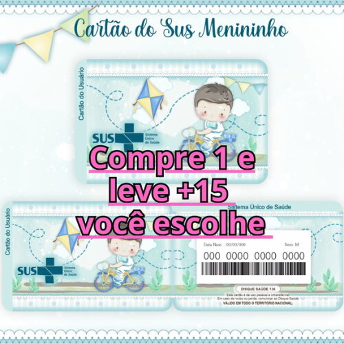 Arquivo Digital Cartão Sus Menininho #968