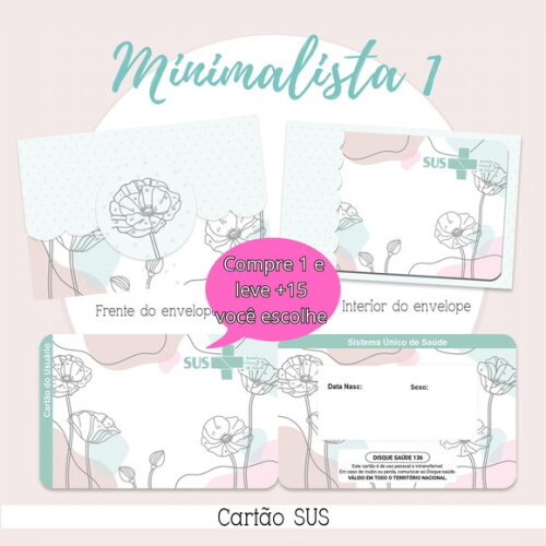 Arquivo Digital Cartão Sus Minimalista #2151