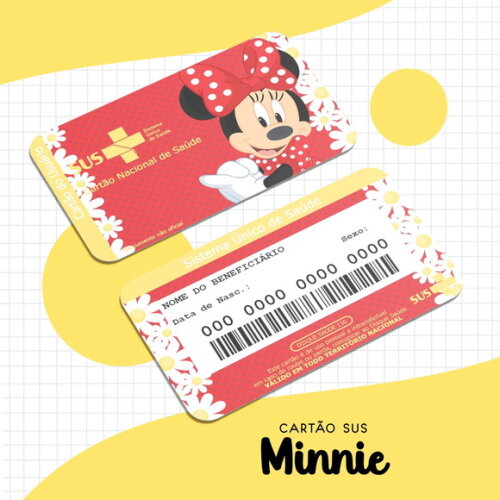 Arquivo Digital Cartão Sus Minnie #1686