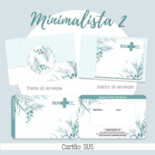 Arquivo Digital Cartão Sus Minimalista #2152