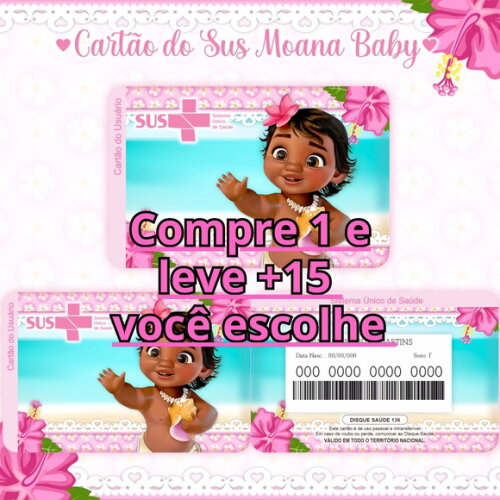 Arquivo Digital Cartão Sus Moana Baby #957