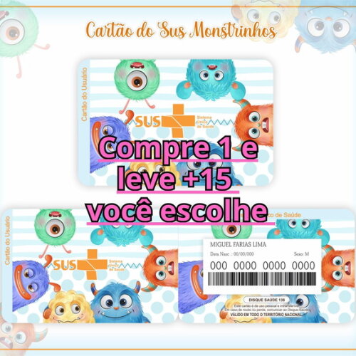 Arquivo Digital Cartão Sus Monstrinhos #956