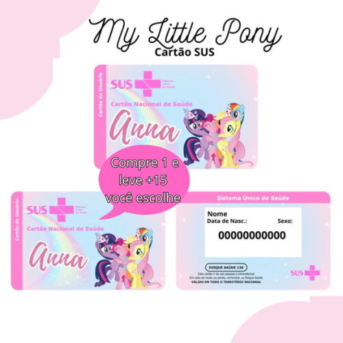 Arquivo Digital Cartão Sus My Little Pony #3066