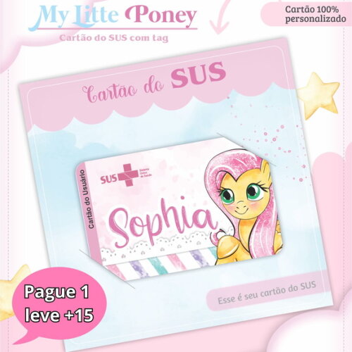 Arquivo Digital Cartão Sus My Little Pony #3292