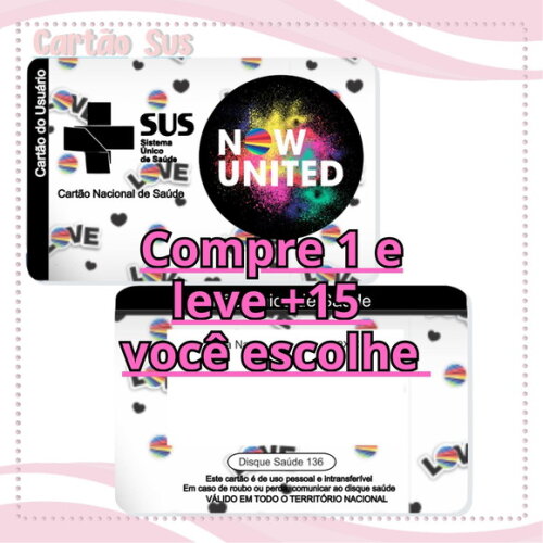 Arquivo Digital Cartão Sus Now United #2096