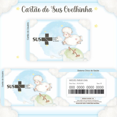Arquivo Digital Cartão Sus Ovelhinha #1605