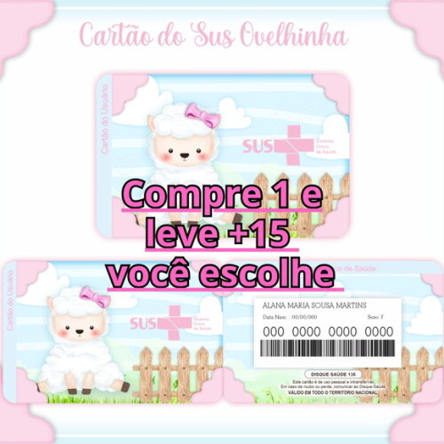 Arquivo Digital Cartão Sus Ovelhinha #950
