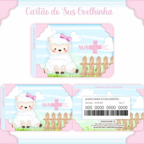 Arquivo Digital Cartão Sus Ovelhinha #950