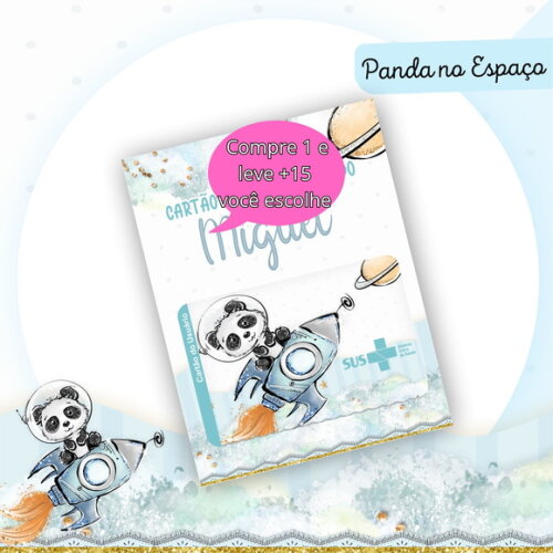 Arquivo Digital Cartão Sus Panda no Espaço #2445