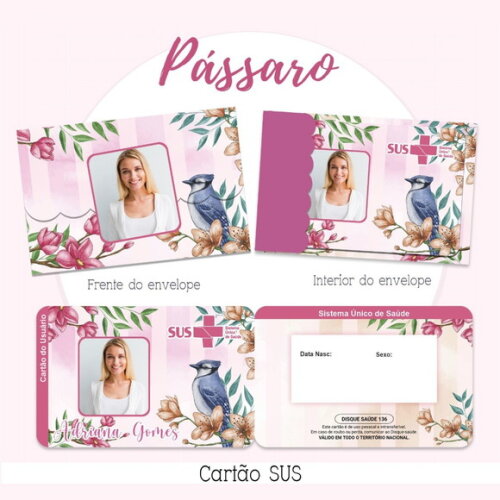 Arquivo Digital Cartão Sus Pássaro #2160