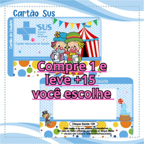 Arquivo Digital Cartão Sus Patati Patatá #2100