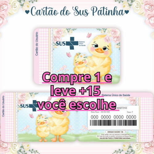 Arquivo Digital Cartão Sus Patinha #945
