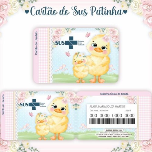 Arquivo Digital Cartão Sus Patinha #945