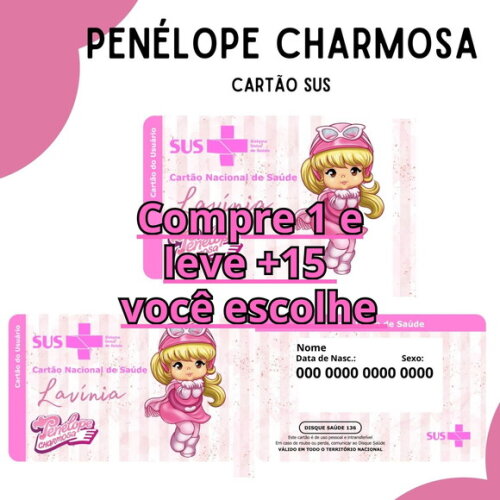 Arquivo Digital Cartão Sus Penélope Charmosa #3064