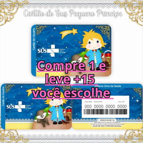 Arquivo Digital Cartão Sus Pequeno Príncipe #953