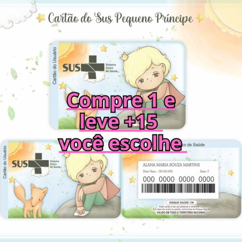 Arquivo Digital Cartão Sus Pequeno Príncipe #955