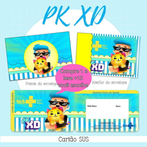 Arquivo Digital Cartão Sus Pk Xd Menino #2164