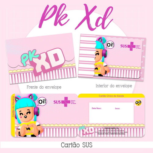 Arquivo Digital Cartão Sus Pk Xd Menina #2163