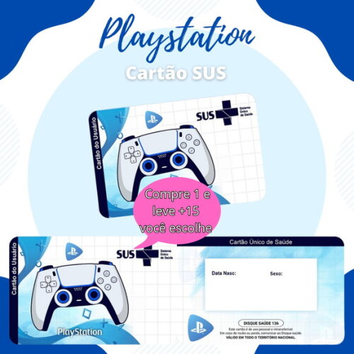 Arquivo Digital Cartão Sus Playstation #1876