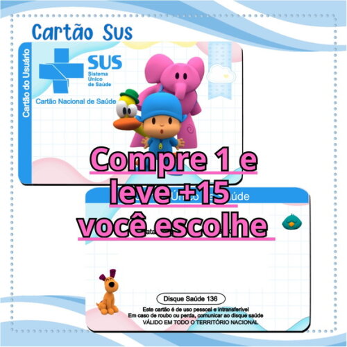 Arquivo Digital Cartão Sus Pocoyo #5289