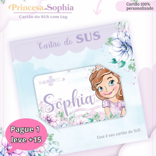 Arquivo Digital Cartão Sus Princesa Sofia #3291