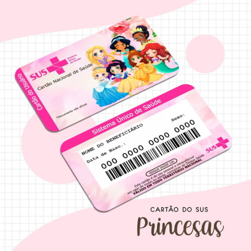 Arquivo Digital Cartão Sus Princesas #1689