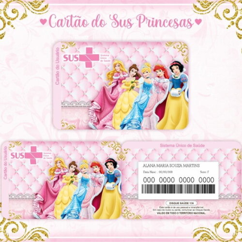 Arquivo Digital Cartão Sus Princesas #943