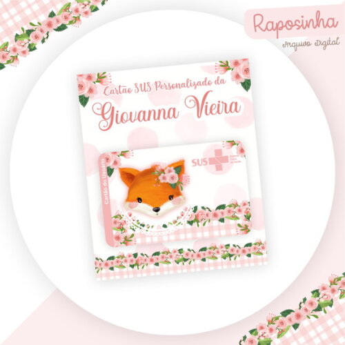 Arquivo Digital Cartão Sus Raposinha Menina #2265
