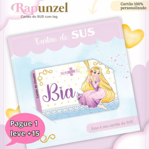 Arquivo Digital Cartão Sus Rapunzel #3290